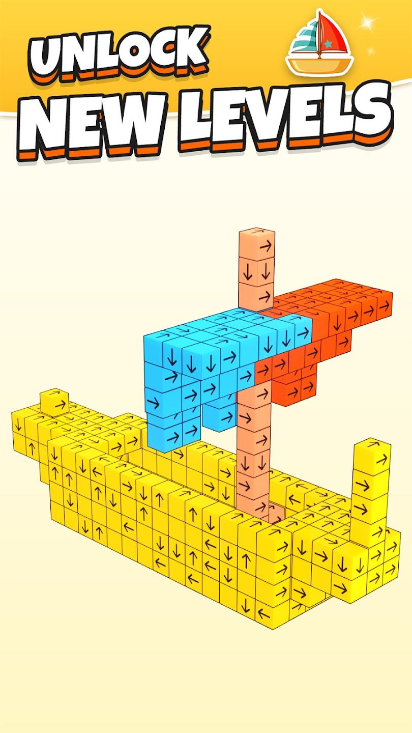 敲擊:拿走3D塊（金幣數量增加）游戏截图4